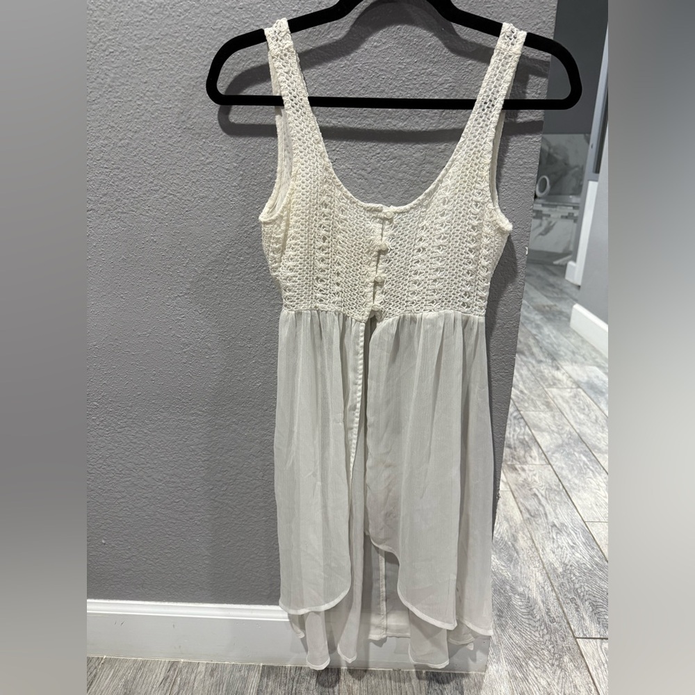 Hollister Cream Crochet Top